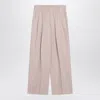 Golden Goose 'flavia' Pink Pants With Front Pences And Rear Logo Charm Detail