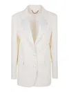 Golden Goose Blazer With Beaded Sleeves And Wool In Blanco