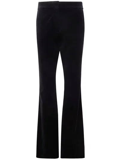 Golden Goose Velvet Trousers With Back Pocket And Belt Loops In Black