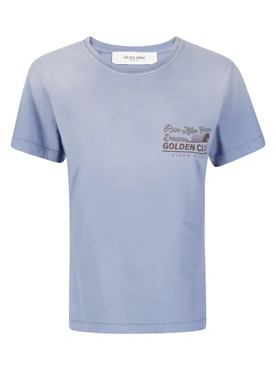 Golden Goose Journey Ws Slim Long T-shirt In Blue