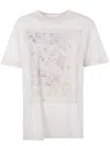 Golden Goose Crew Neck Floral Print Short Sleeves In White