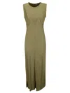 Golden Goose Journey Ws Tank Dress Fluid Viscose Twill In Kalamata