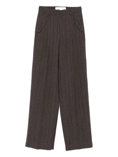 GOLDEN GOOSE GOLDEN GOOSE "JOURNEY W`S" WIDE LEG PANT NAOMI PINSTRIPE WOOL CLOTHING