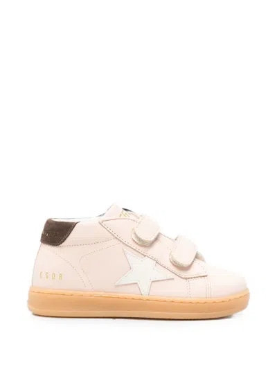 Golden Goose Kids' June Ballstar Star-patch Sneakers In Pink