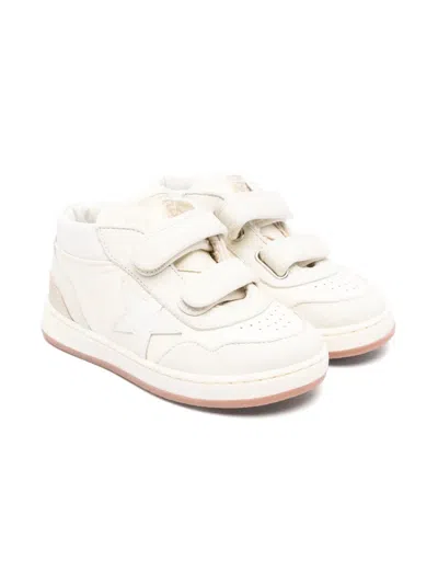 Golden Goose Kids' June Basket Sneakers In White