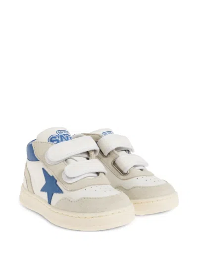 Golden Goose Babies' June Basket Touch-strap Sneakers In White