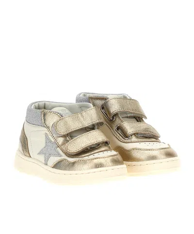 Golden Goose Kids' June Glitter-detail Nappa Leather Sneakers In White