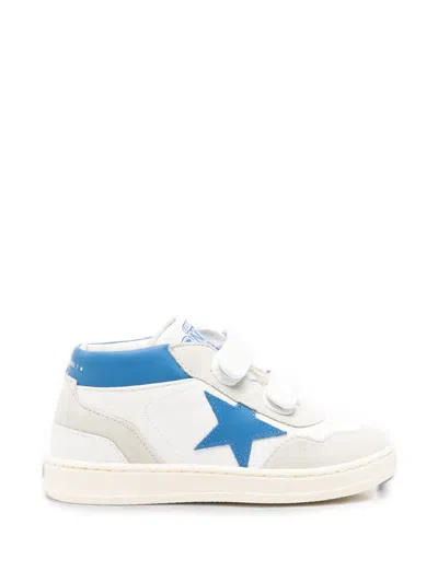 Golden Goose Kids' June Star-patch Touch-strap Sneakers In Neutral