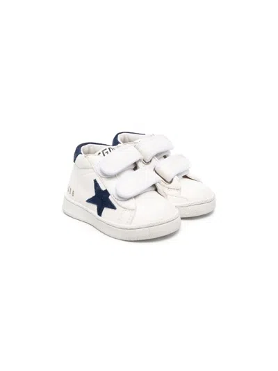 Golden Goose Babies' June Touch-strap Sneakers In White