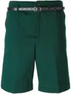 Golden Goose 'kate' Belted Shorts In Green