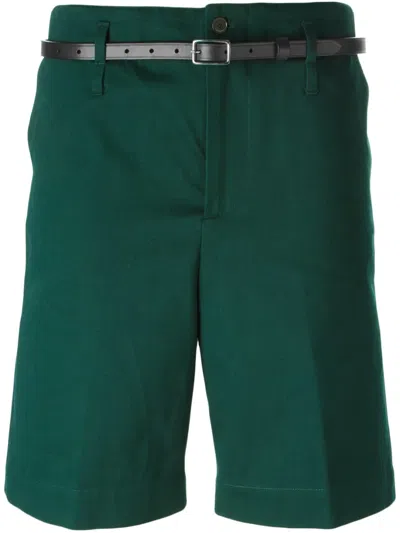 Golden Goose 'kate' Belted Shorts In Green