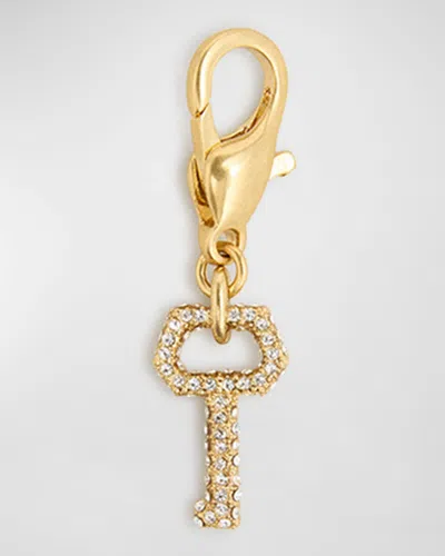 Golden Goose Key Crystal Charm In Gold