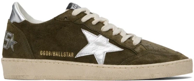 Golden Goose Khaki Ball Star Sneakers In Neutrals