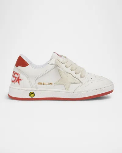 Golden Goose Kid's Ball Star Lace-up Leather Sneakers, Baby/toddler