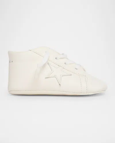 Golden Goose Kid's Joy Star Leather Pre-walkers, Baby In White