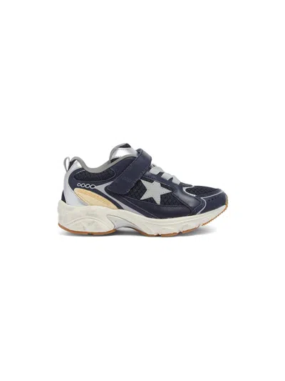 Golden Goose Kid's Lightstar Leather & Mesh Sneakers In Blue