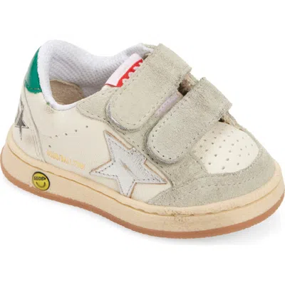 Golden Goose Kids' Ball Star Sneaker In White/ice/silver