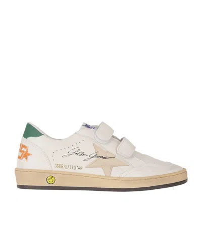 Golden Goose Kids Ball Star Touch-strap Sneakers In White