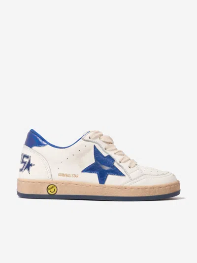 Golden Goose White June Sneakers For Kids With Star And Logo
