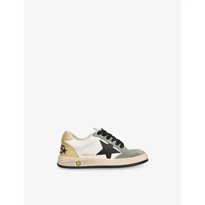 GOLDEN GOOSE KIDS' BALLSTAR LEATHER TRAINE