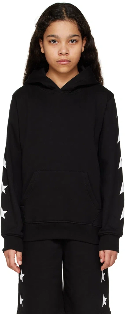 Golden Goose Kids Black Multi Star Hoodie In 80203 Black/white