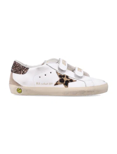 Golden Goose Kids Chic Mini Sneakers For Girls In White
