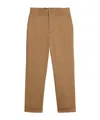 Golden Goose Kids Folded-hem Logo Embroidered Trousers In Brown
