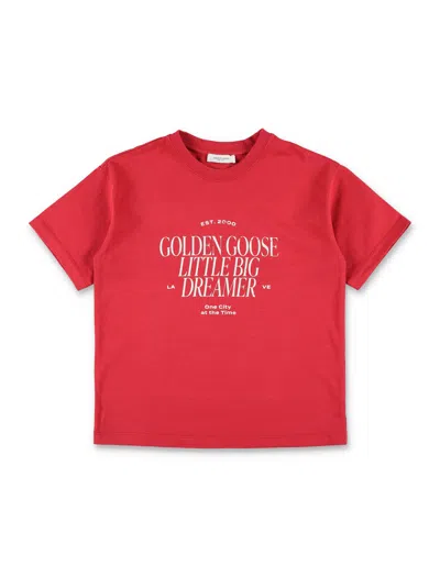 Golden Goose Kids T Shirts And Polos In Red