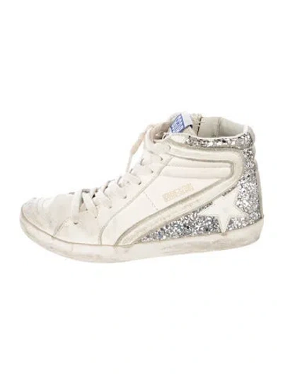 Pre-owned Golden Goose Kids Girls' Solid High Top Sneakers In Neutrals
