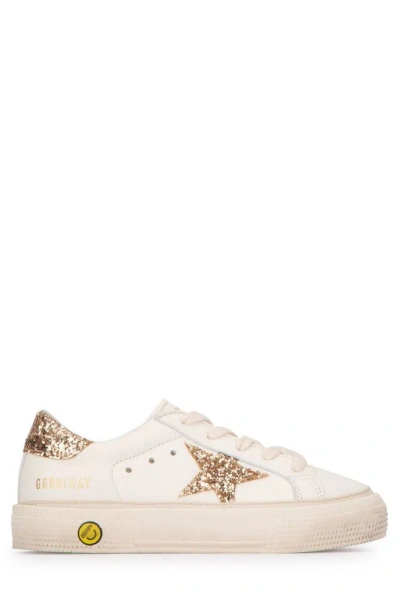 Golden Goose Kids May Glittered Lace In White