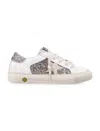 Golden Goose Kids May Leather And Glitter Sneakers In Multi