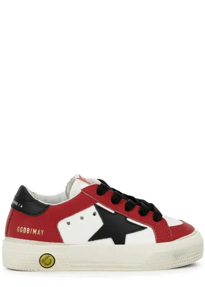 Golden Goose Kids May Panelled Leather Sneakers (it21-it27) In Multi