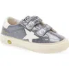 Golden Goose Kids' May School Glitter Sneaker In Antracite/white
