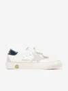 GOLDEN GOOSE KIDS MAY SCHOOL LEATHER TRAINERS