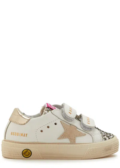 Golden Goose Kids May School Panelled Leather Sneakers (it19-it27)