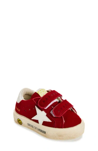 Golden Goose Kids' May School Sneaker In Red/white