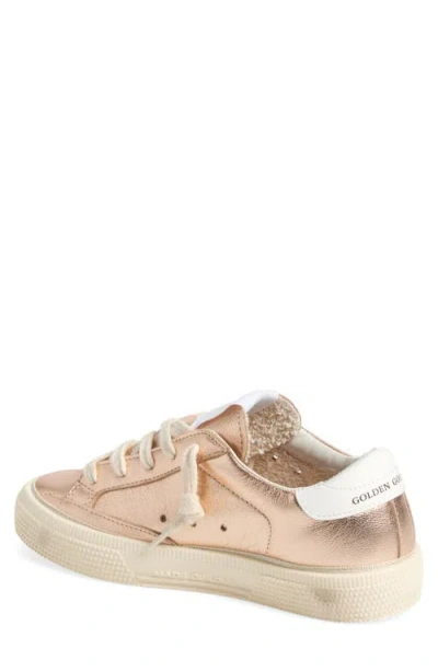 Golden Goose Kids' May Sneaker In Rame/white