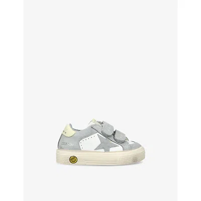 Golden Goose Rey/other Kids' May Suede Low-top Trainers Eur 21 /5 Uk In Grey/other