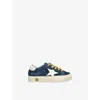 Golden Goose May Leather And Suede Sneakers In Blue