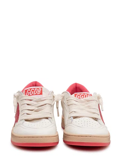 Golden Goose Kids Mini Ballstar Nappaint Sneakers In White
