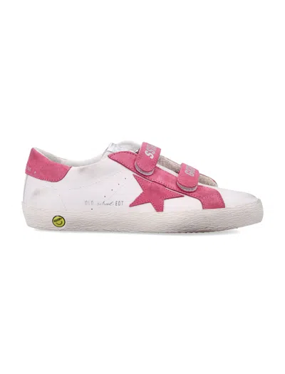 Golden Goose Kids Mini Chic Sneakers For Girls In White
