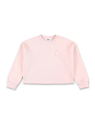 Golden Goose Kids Mini Chic Sweatshirt For Girls In Pink