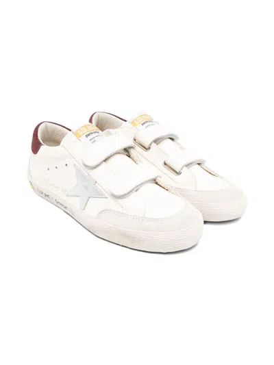 Golden Goose Kids Mini Distressed Sneakers With Velcro Closure In Multi