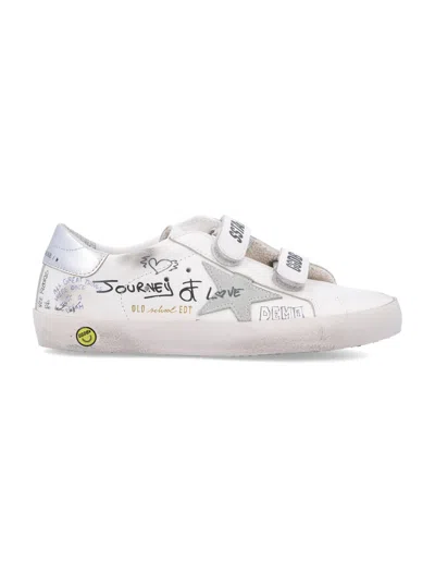 Golden Goose Kids Mini Low Top Distressed Sneakers For Boys In Multi