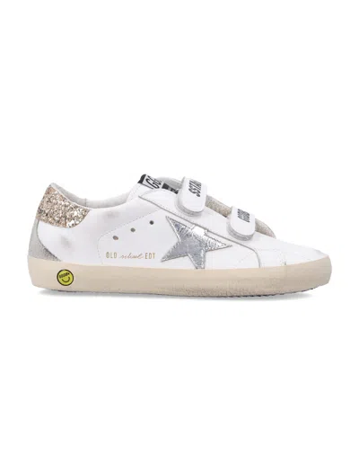 Golden Goose Kids Mini Old School Sneaker In White