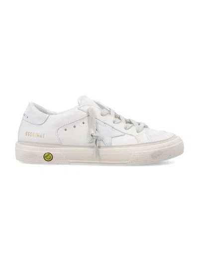 Golden Goose Kids Mini Signature Star Sneakers For Girls In White