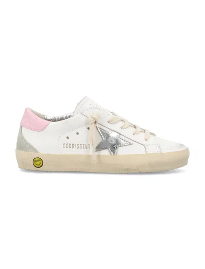 Golden Goose Kids Mini Star Sneakers For Girls In White