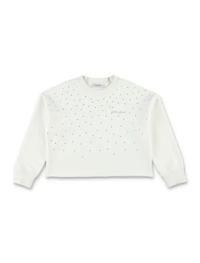 Golden Goose Kids Mini Stylish Hoodie For Girls In White