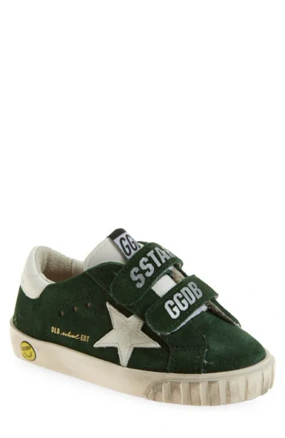 Golden Goose Kids' Old School Double Foxing Sneaker In Dark Green/white