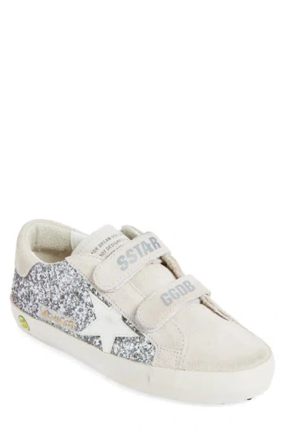 Golden Goose Kids' Old School Glitter Low Top Sneaker In White